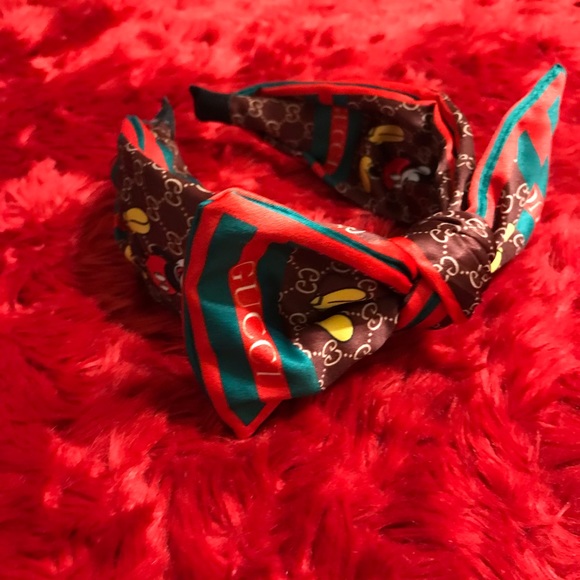 Beautiful stylish Disney Mickey Mouse/GG headband w/ bow. Burgundy. One size - Picture 8 of 9